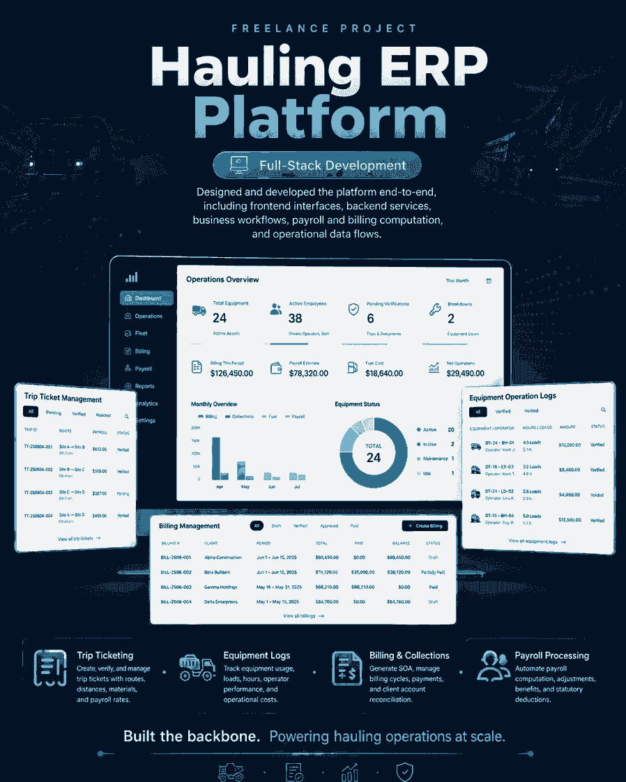 Mining & Hauling ERP Management System